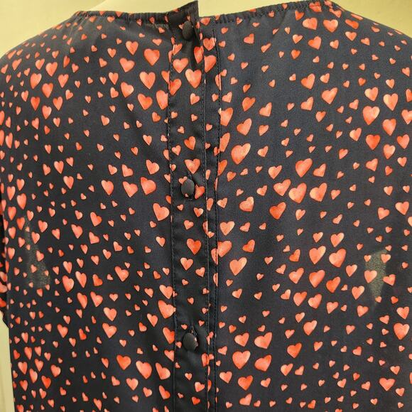 Torrid Georgette Heart Button Back Blouse Size 1X - Picture 7 of 11